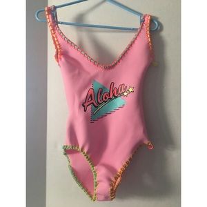 NWOT Topshop Aloha pink cheeky swimsuit
